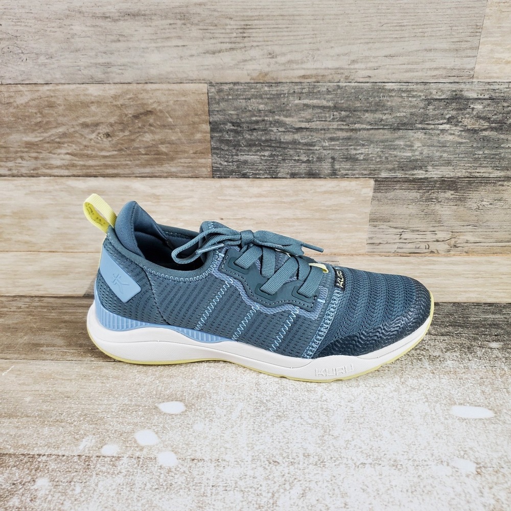 Kuru Stride Move Womens Shoes Sz 7 M Blue Haze Lime Sorbet Mesh Lace Up Sneakers